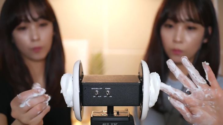 [Blije-ASMR]双子耳朵按摩，蜂蜜、精油、剃须泡沫